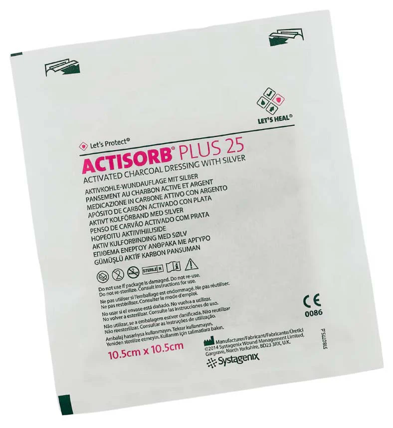 Actisorb Plus 25 Charcoal/Silver Dressing - Image 2
