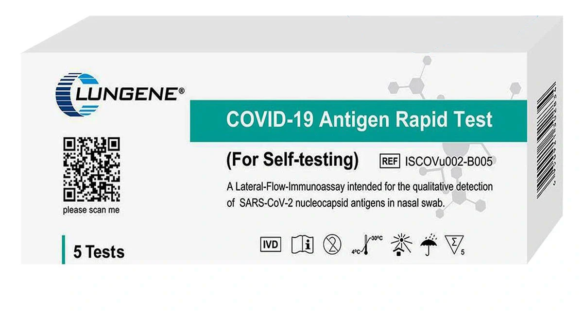 Clungene COVID-19 Nasal Rapid Antigen Test - Box of 5
