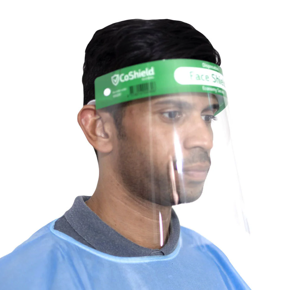 CoShield Disposable Face Shields (Green) - 10 pack - Image 3