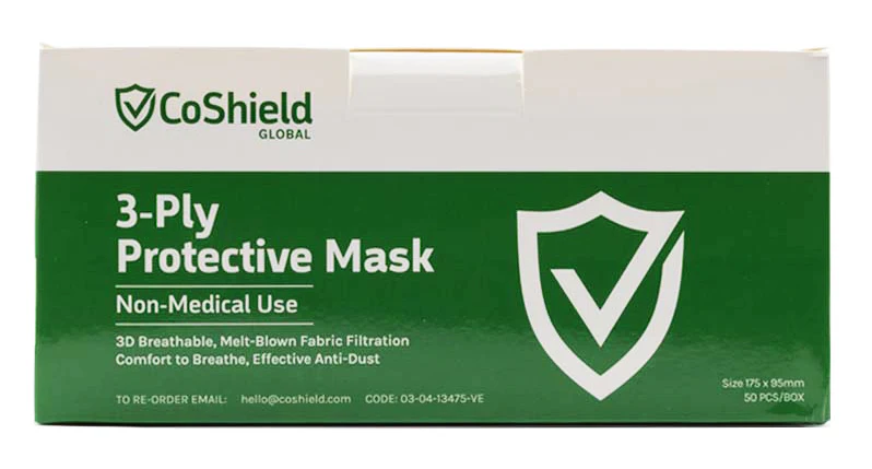 CoShield Disposable Surgical Masks (ASTM Level 1 / General) - 50 masks per box - Image 4
