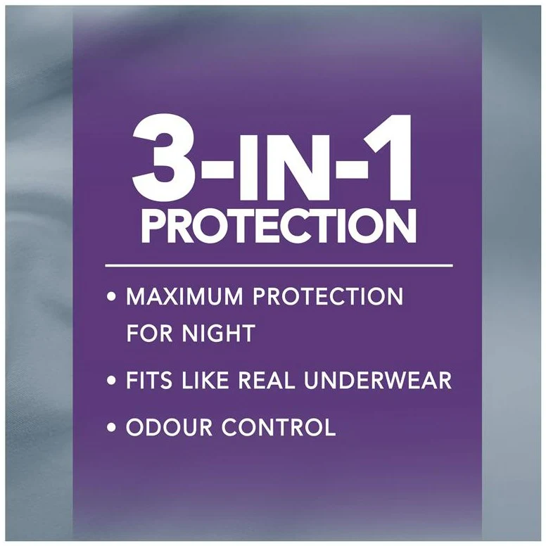 Depend Real Fit Night Defence Pants (Women) - Large - 8 Pack - Image 6