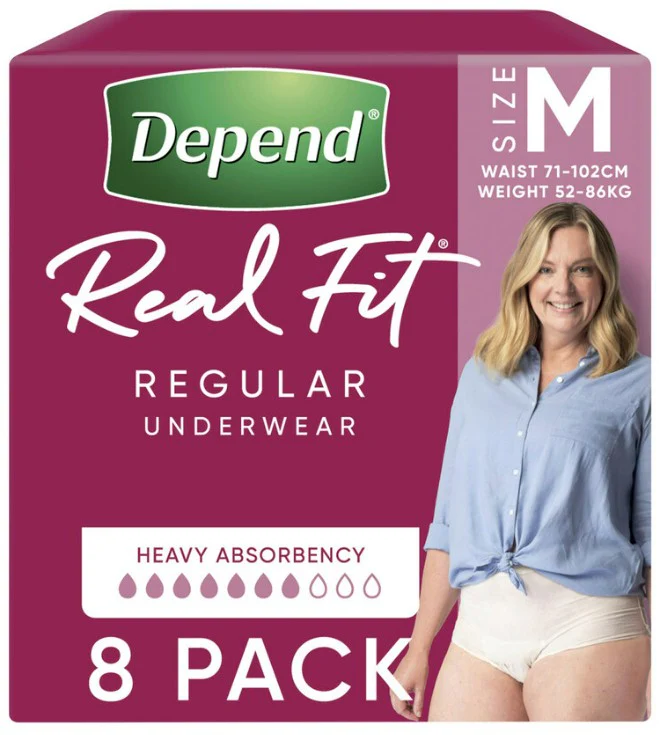 Depend Real Fit Regular (Women) - 8 Pack