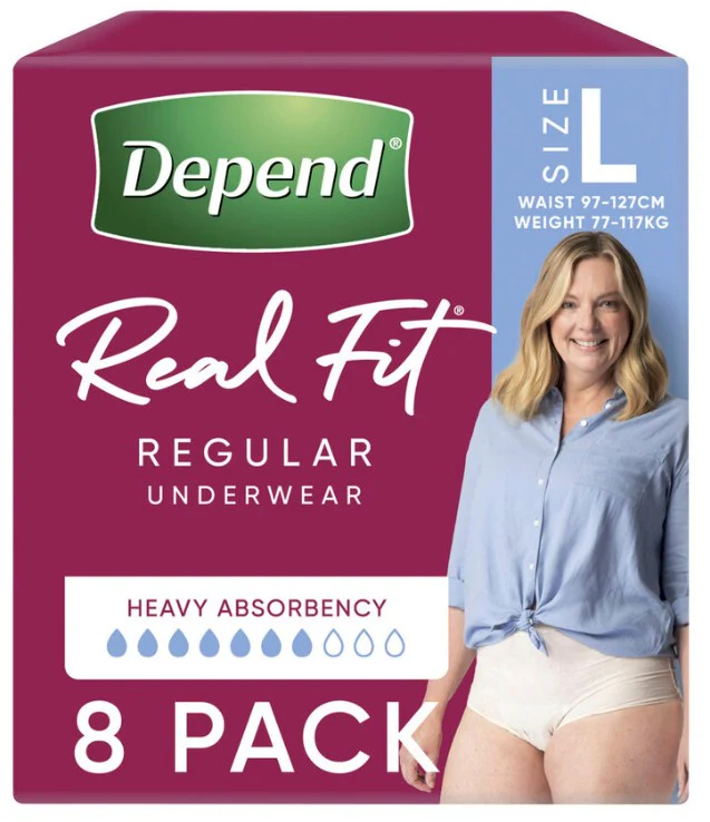 Depend Real Fit Regular (Women) - 8 Pack - Image 3