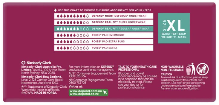 Depend Real Fit Regular (Women) - 8 Pack - Image 6