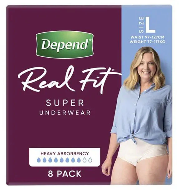 Depend Real Fit Super (Women) - 8 Pack - Image 3