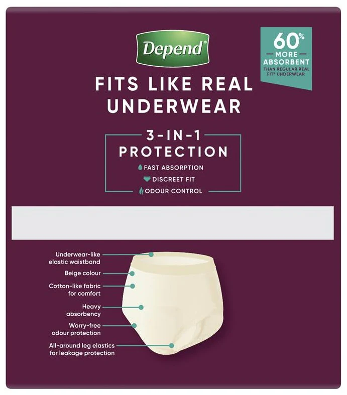 Depend Real Fit Super (Women) - 8 Pack - Image 8