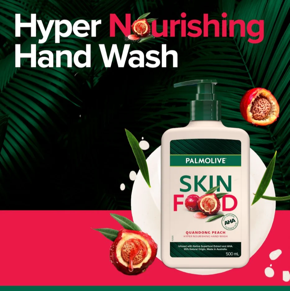 Palmolive Skin Food Hand Wash Quandong Peach - 500ml - Image 3