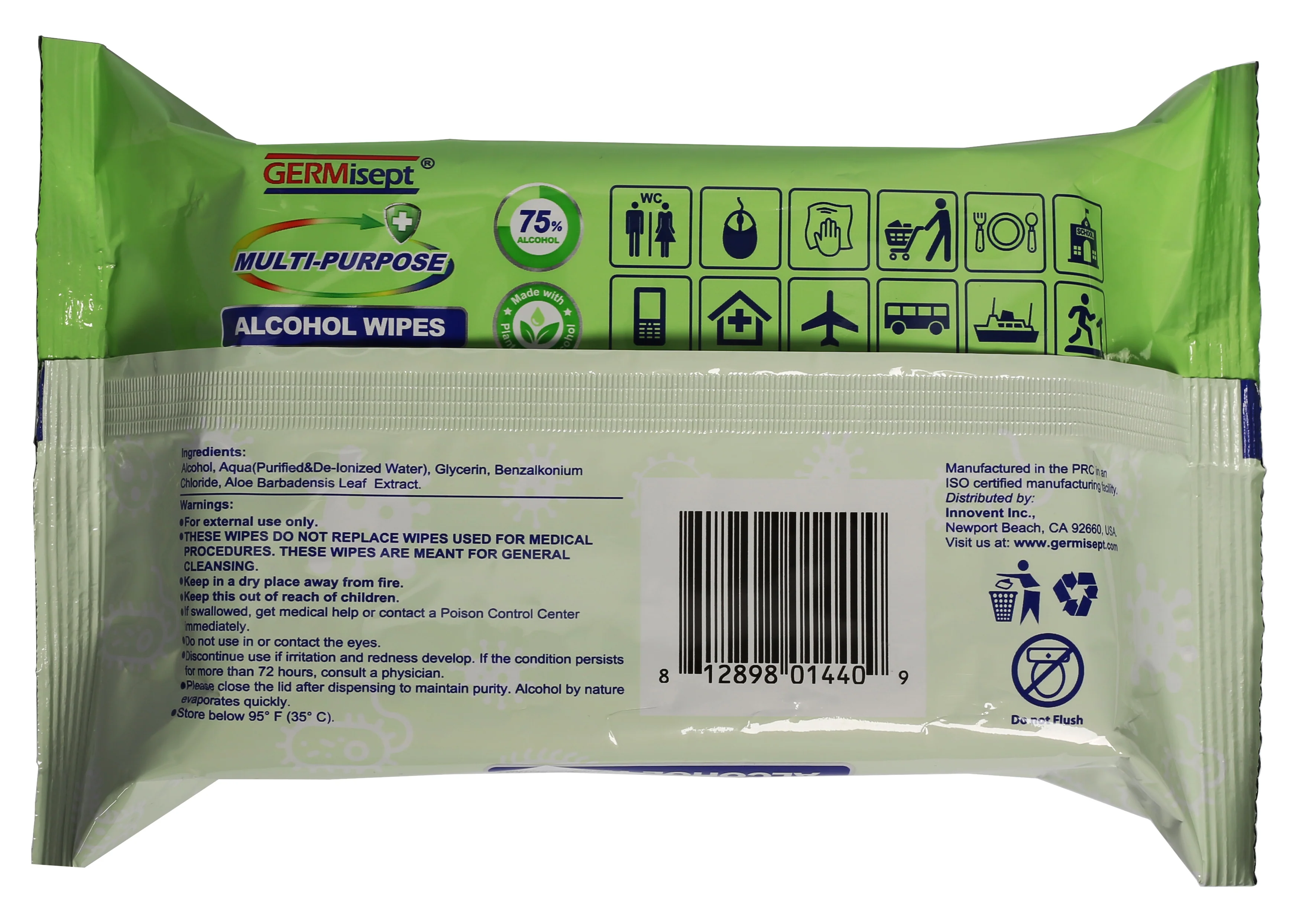 Lifecom Multi-Purpose Alcohol Surface Wipes - Image 3
