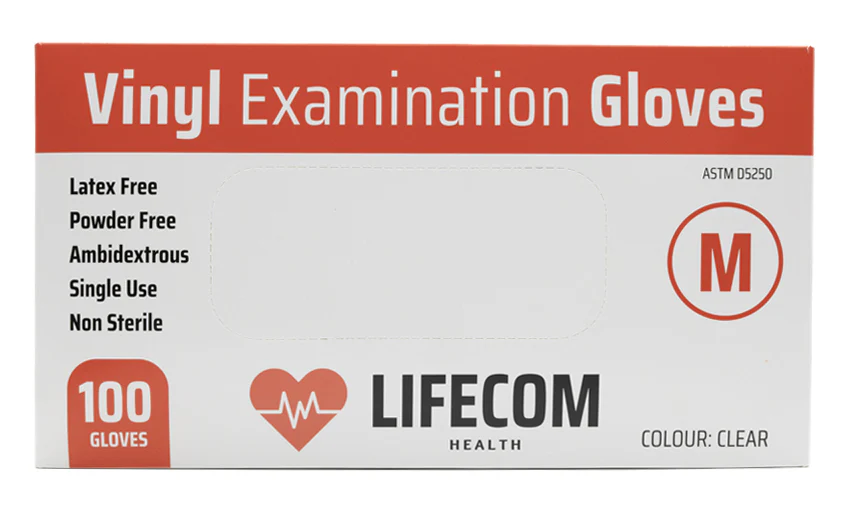 Lifecom Vinyl Examination Gloves (Clear) - Image 7