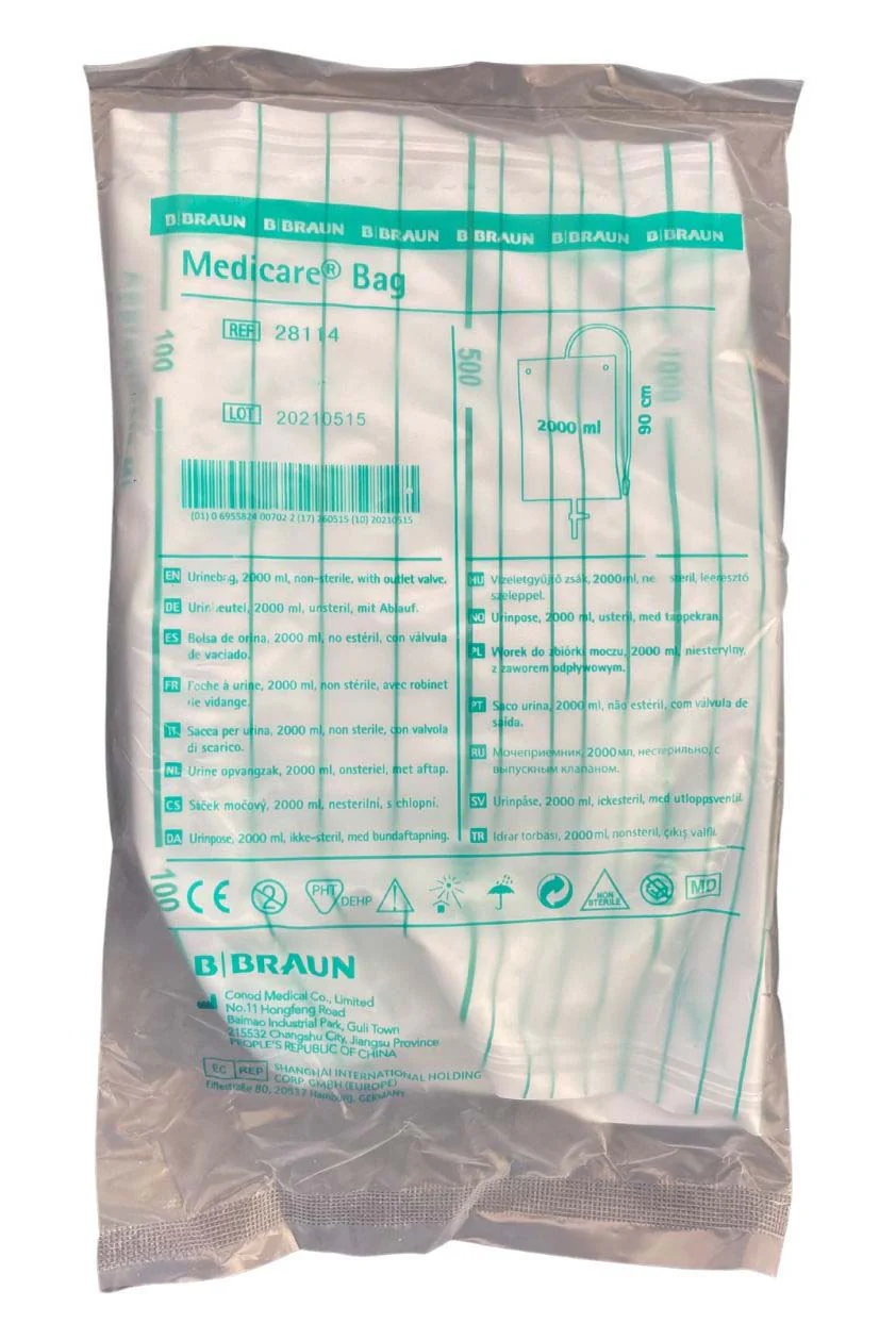 Medicare Drainage Bag 2000ml (Non-Sterile) 90cm Tube - T-Tap - Image 3