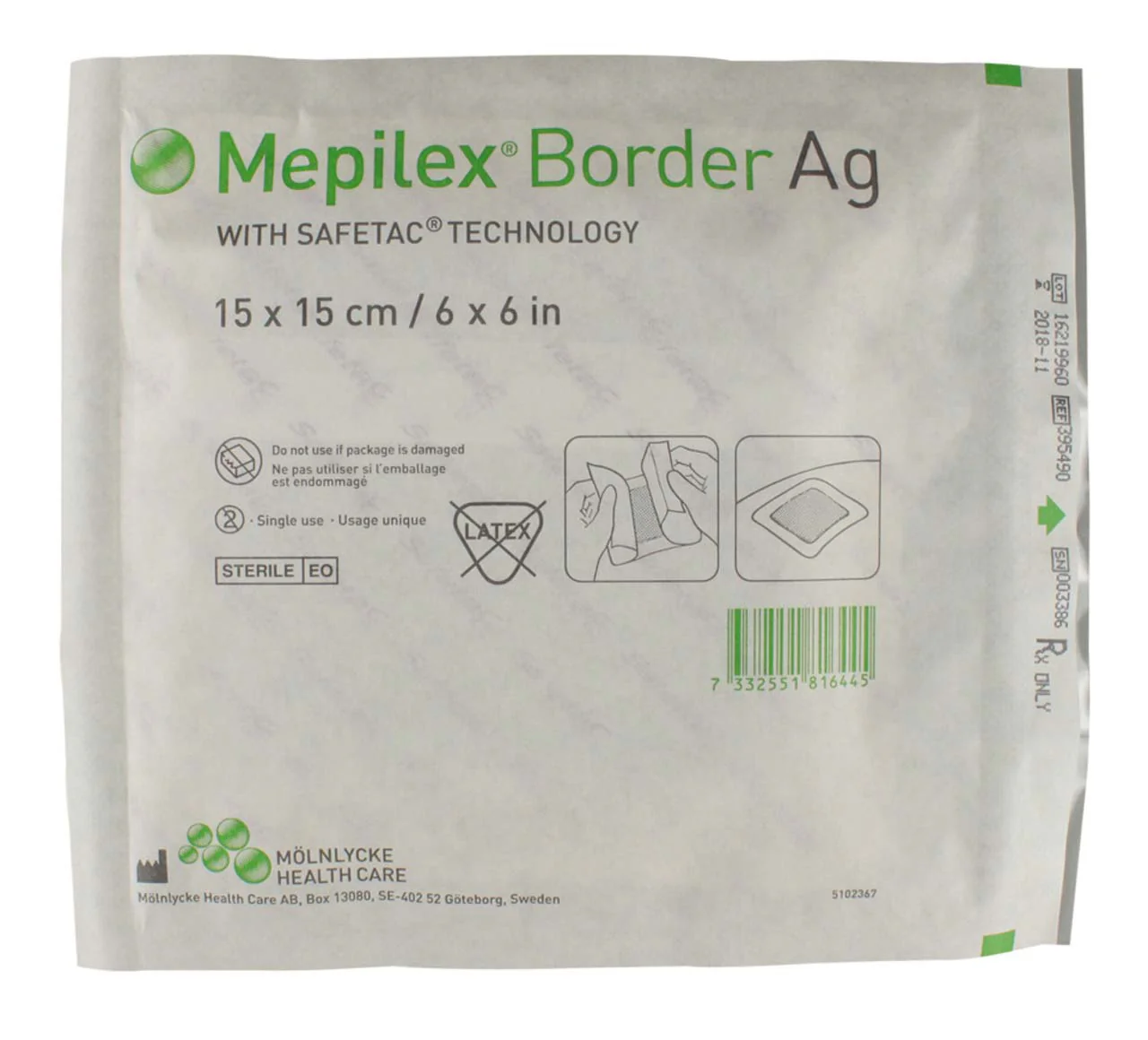 Mepilex Ag Bordered Antimicrobial Foam Dressing - Image 6