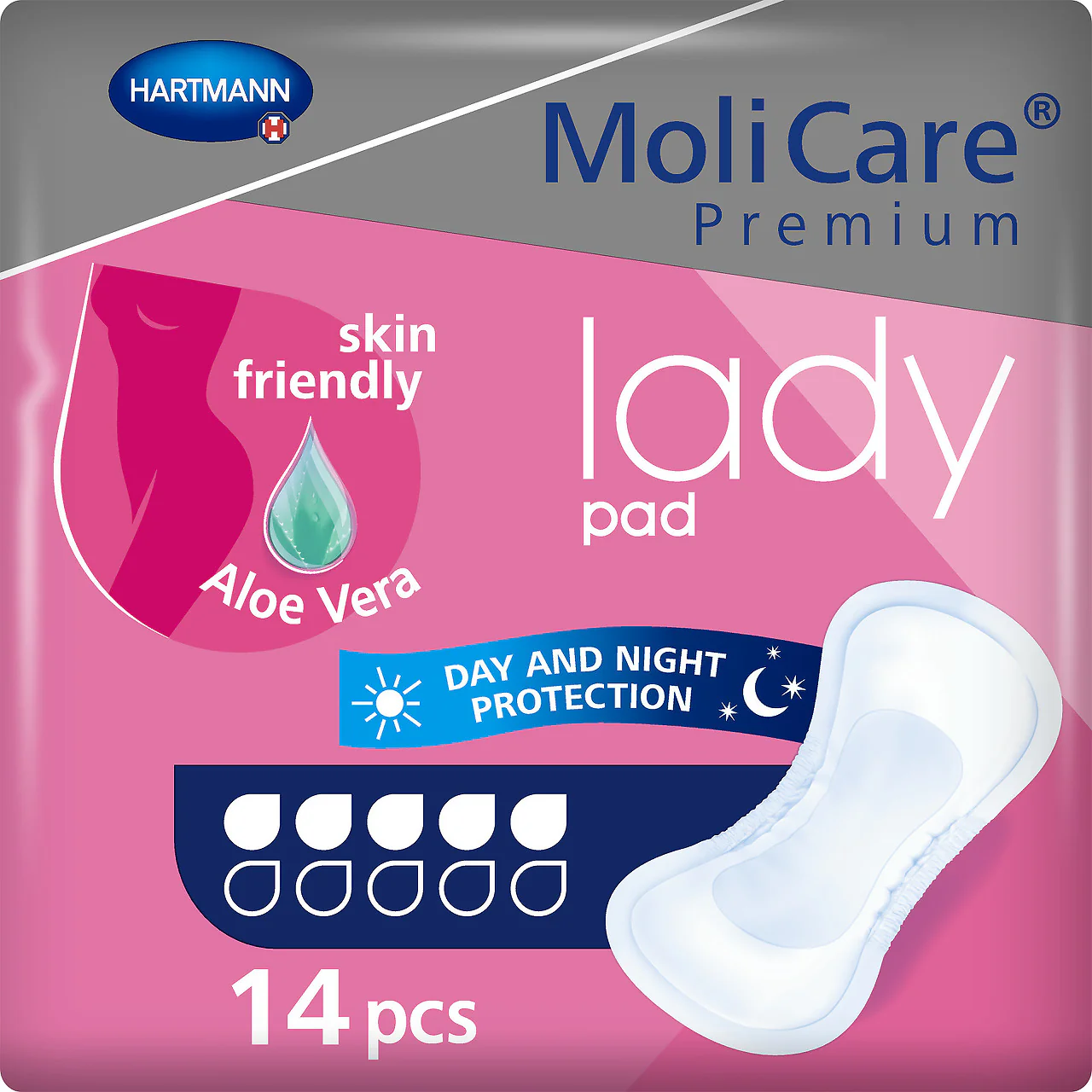 MoliCare Premium Lady Pad - 5 Drops - 14 Pack - Image 3