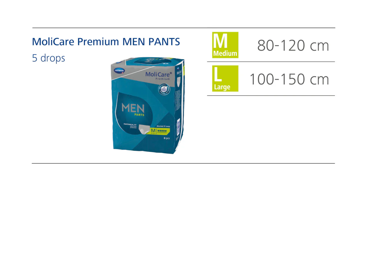 MoliCare Premium Men Pants - 5 Drops - Medium - 8 Pack - Image 2