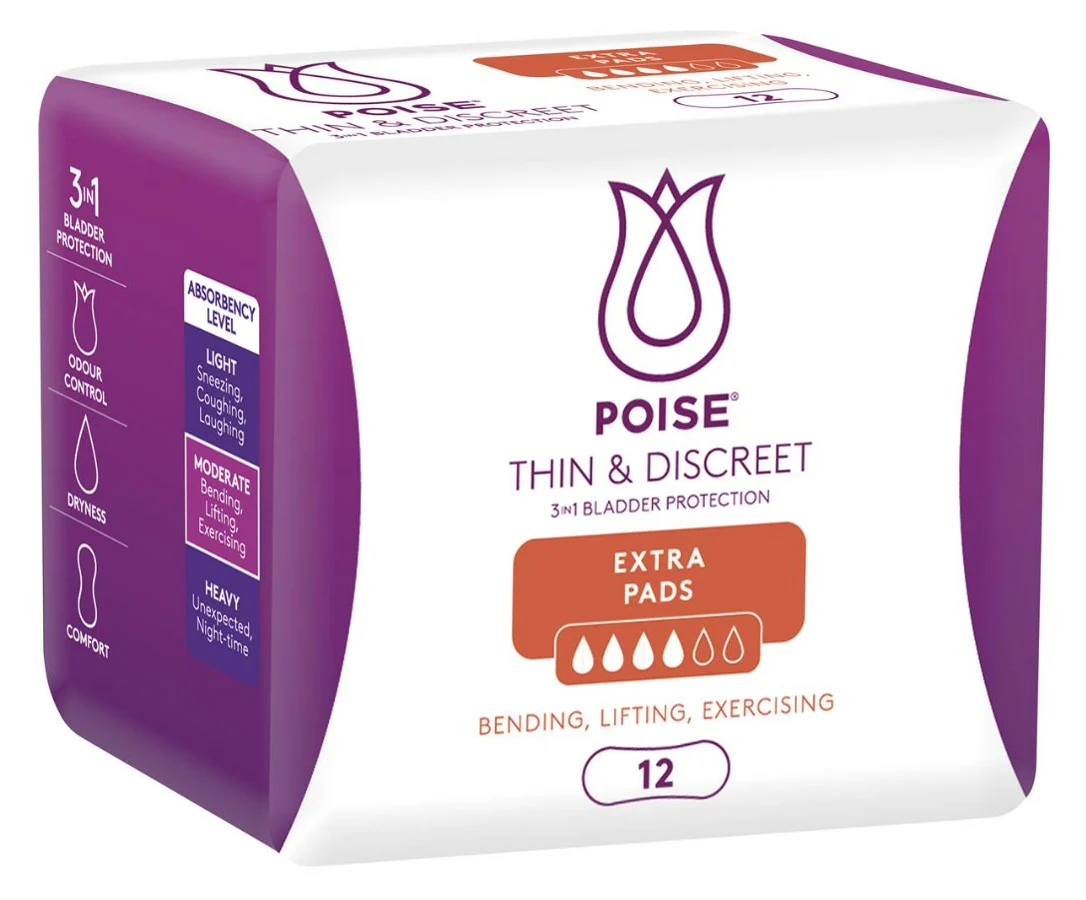 Poise Thin & Discreet Extra Pads - 12 Pack - Image 5