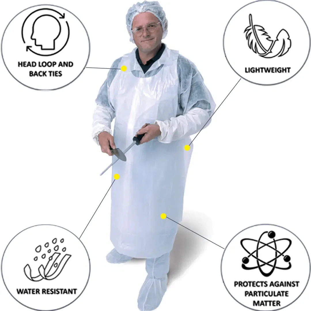 Proval PE Disposable Apron (White) - Image 3