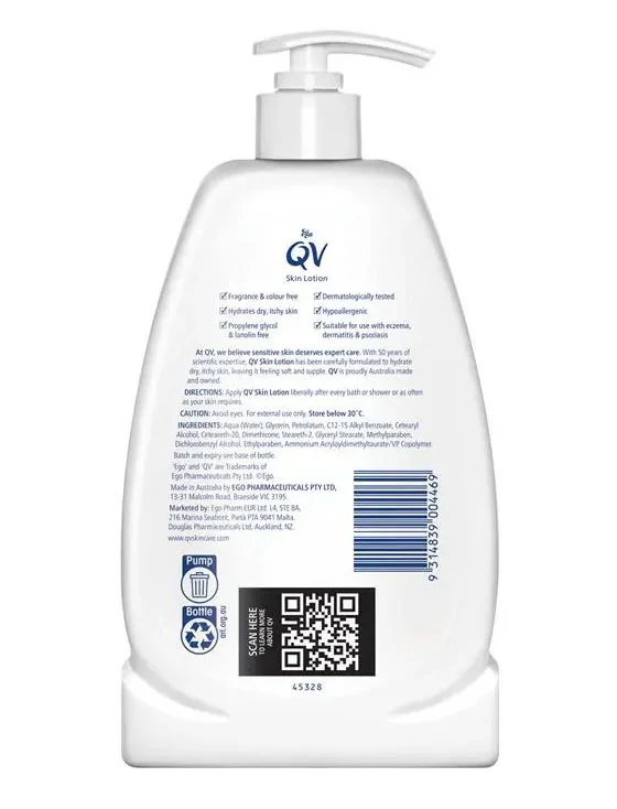 QV Skin Lotion - 500ml Pump Bottle - Image 2