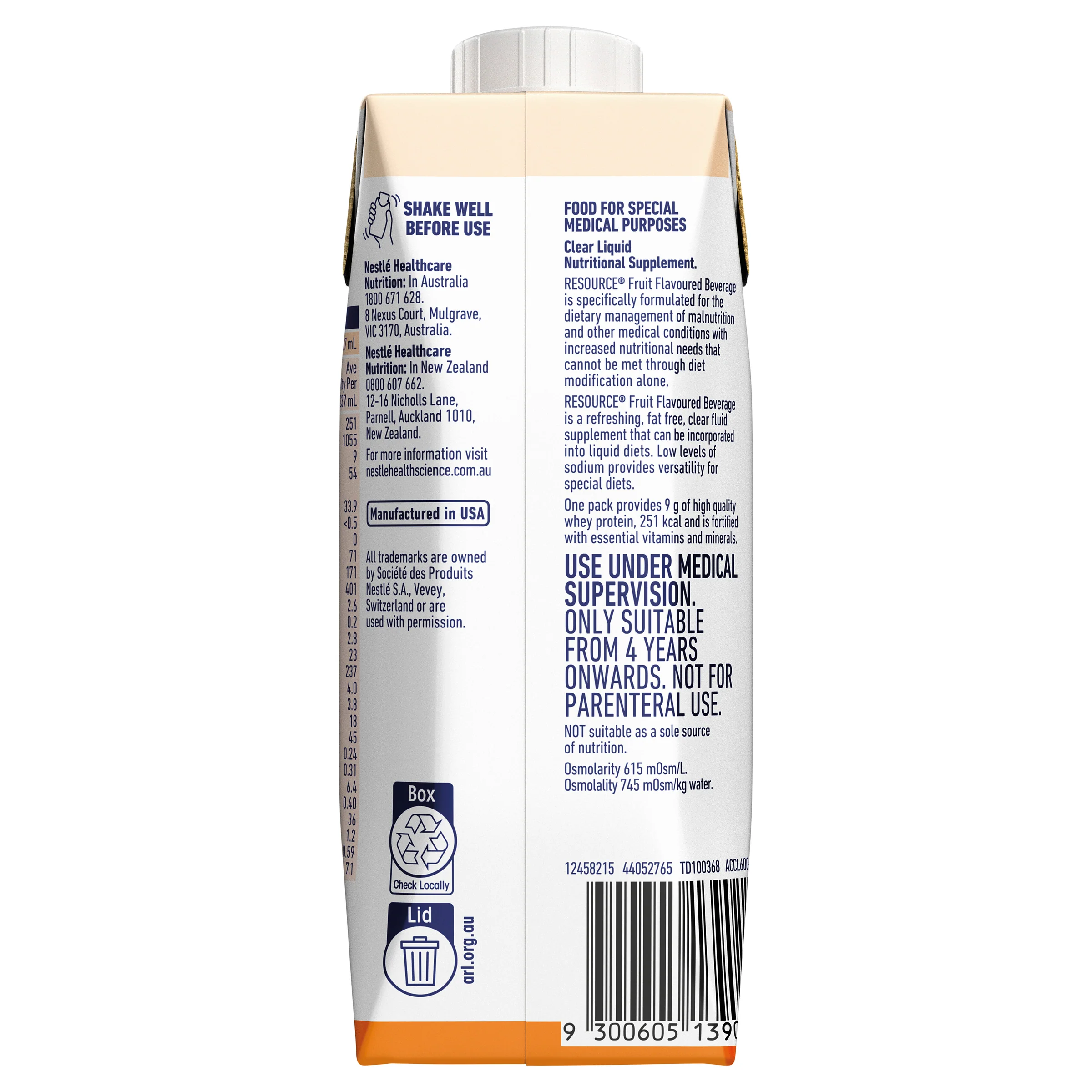 RESOURCE Fruit Flavoured Beverage (Orange) 237mL - Image 3