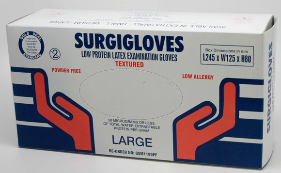 Surgigloves Latex Powder Free Examination Gloves - Image 3