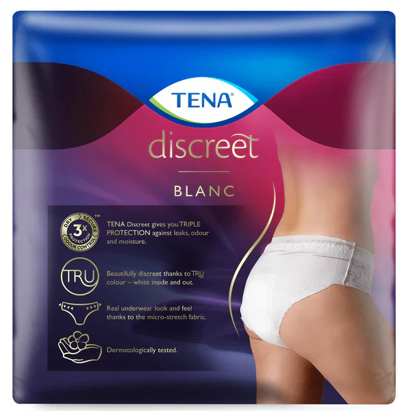 TENA Discreet Blanc Low Waist Pants (Women) - 8 Pack - Image 5