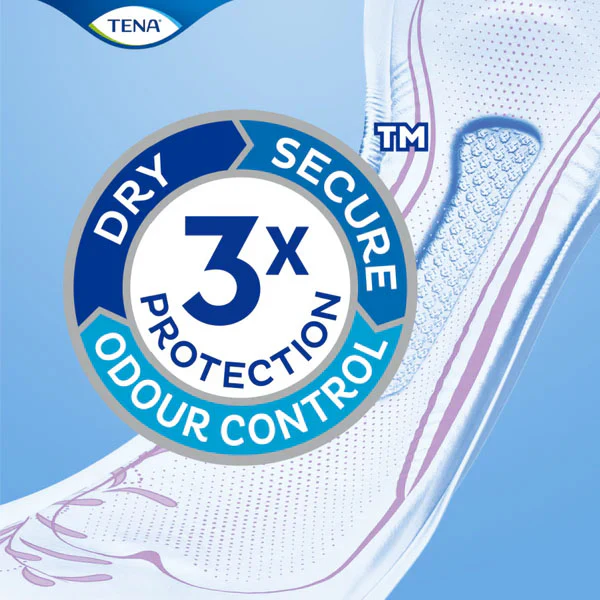 TENA Pads InstaDRY Long Length 338x124mm 420ml - 8 Pack - Image 6