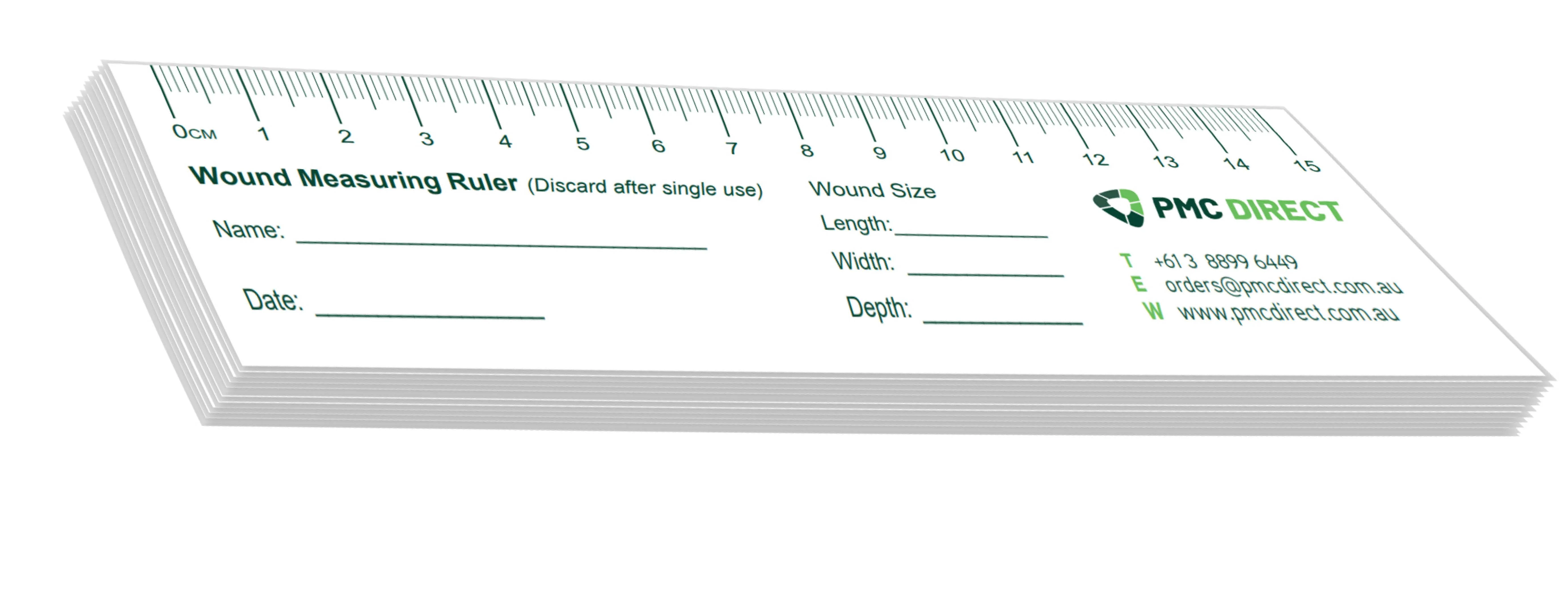 Wound Measurement Ruler 15cm - 50 Pad - Image 2